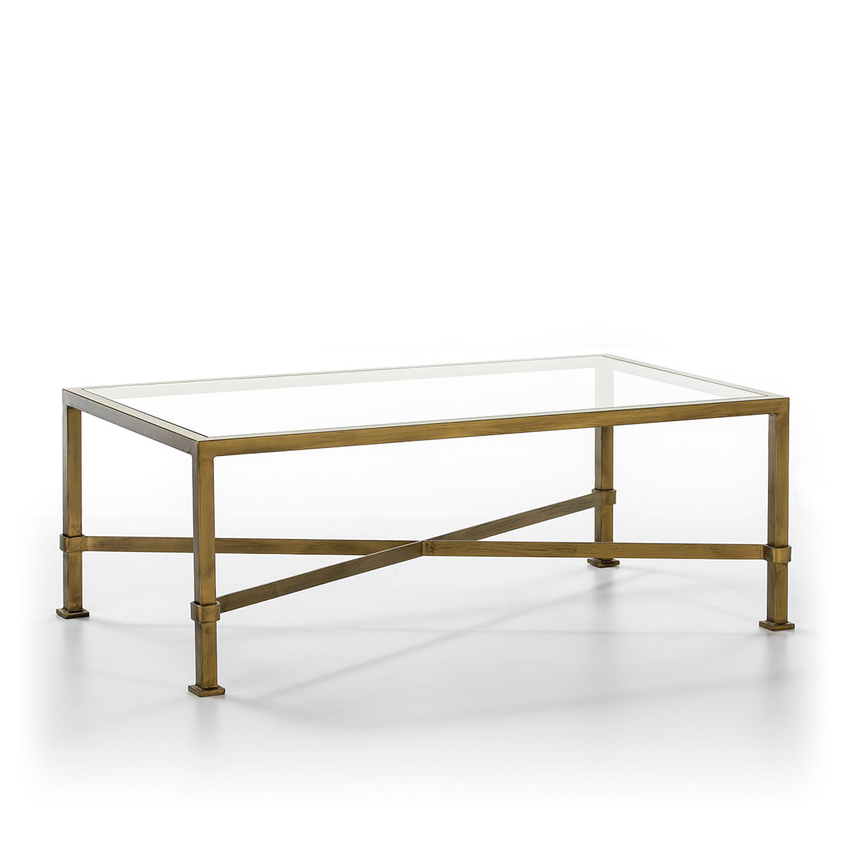Mesa de centro de cristal y metal Llafranc