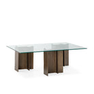 Mesa de centro de cristal y metal Voghera