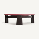 Mesa de centro de DM lacado rojo y fresno negro Espichel