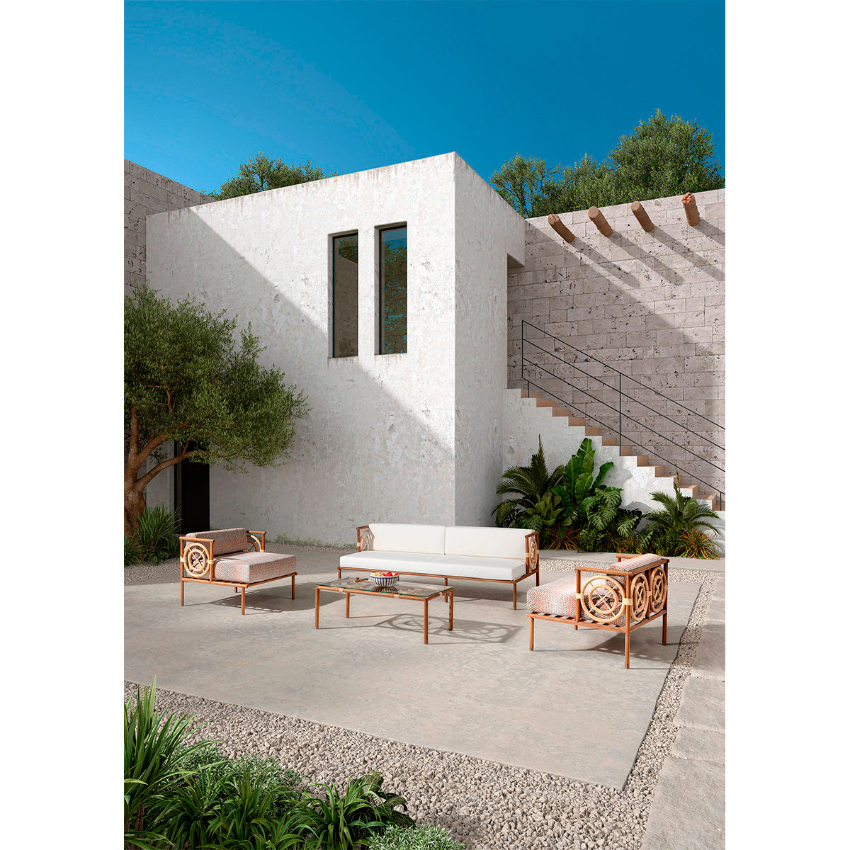 Mesa de centro de exterior de teca Nichelino