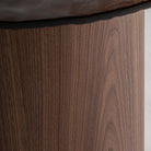 Mesa de centro de madera y cristal ámbar Pizzo
