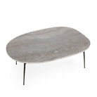 Mesa de centro de mármol travertino y metal Martigues