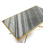 Mesa de centro de mármol y metal Mauguio