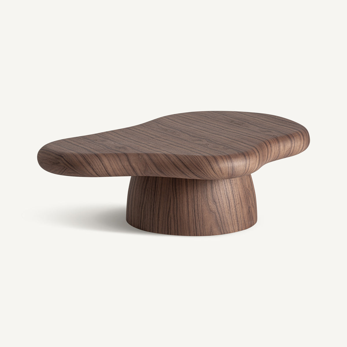 Mesa de centro de nogal y fibra de vidrio Korbous