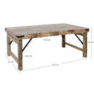 Mesa de centro plegable de madera tropical Donna