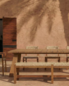Mesa de comedor de exterior de teca Batu