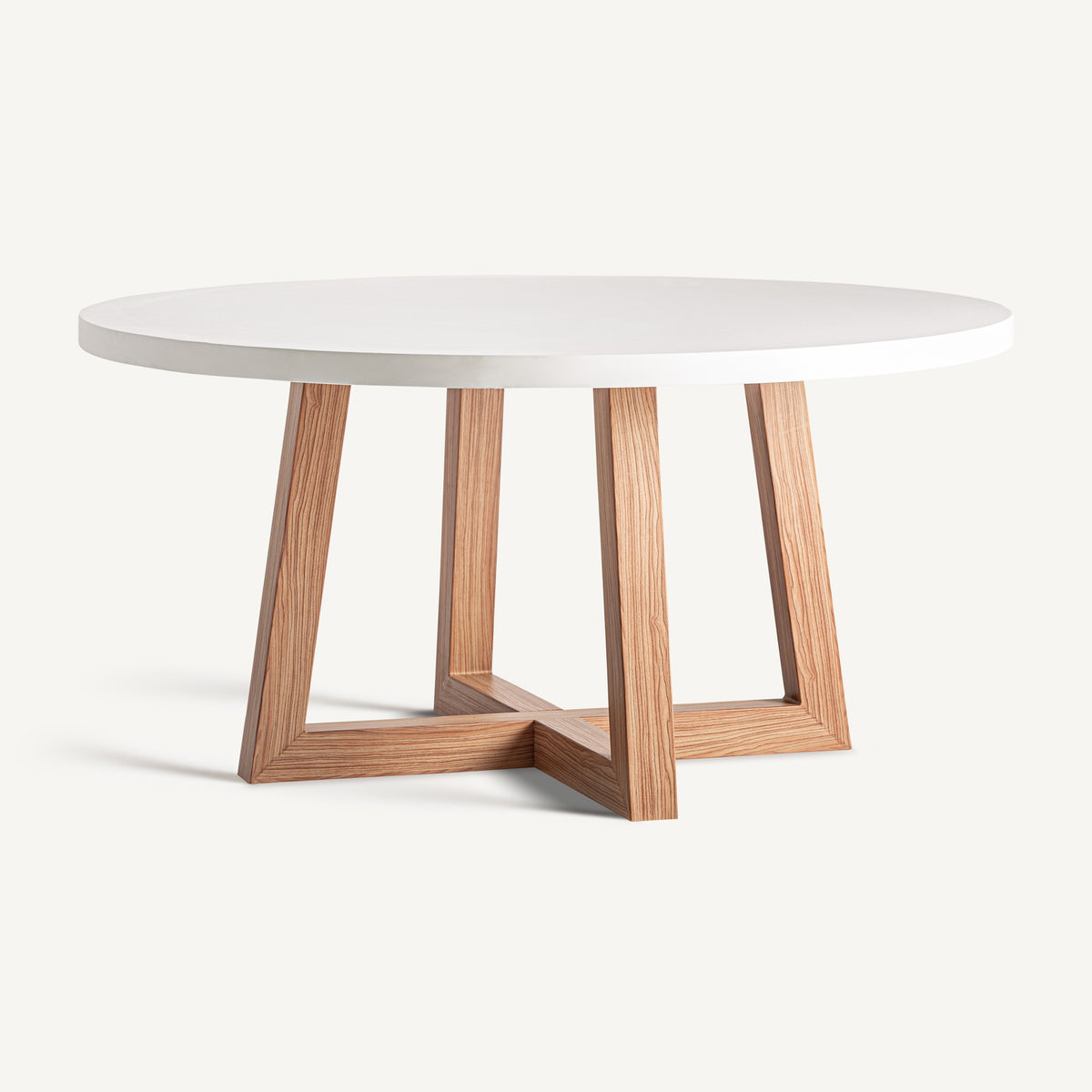 Mesa de comedor de hormigón blanco Atlanterra