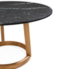Mesa de comedor de madera de roble y mármol Tamariu