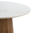 Mesa de comedor de mármol y mango Barañáin