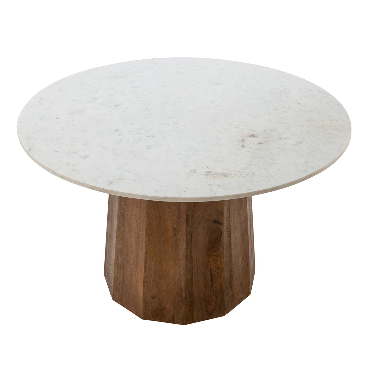 Mesa de comedor de mármol y mango Barañáin