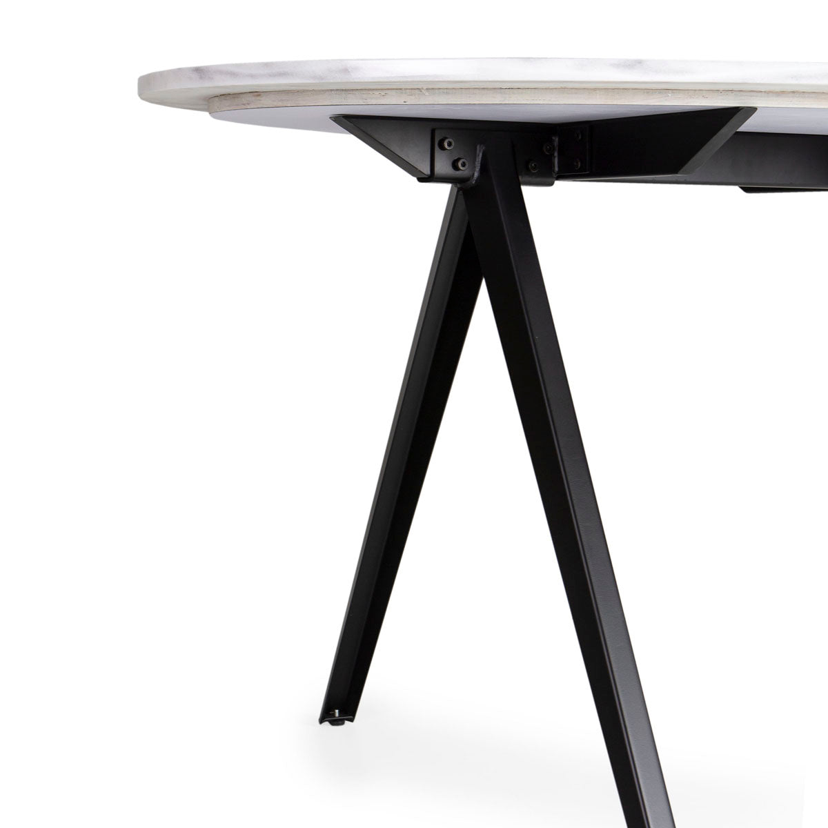 Mesa de comedor de mármol y metal Lanciano
