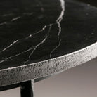 Mesa de comedor de mármol y metal Yaiza