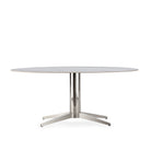 Mesa de comedor de porcelánico y acero inoxidable Sulmona