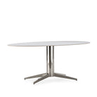 Mesa de comedor de porcelánico y acero inoxidable Sulmona