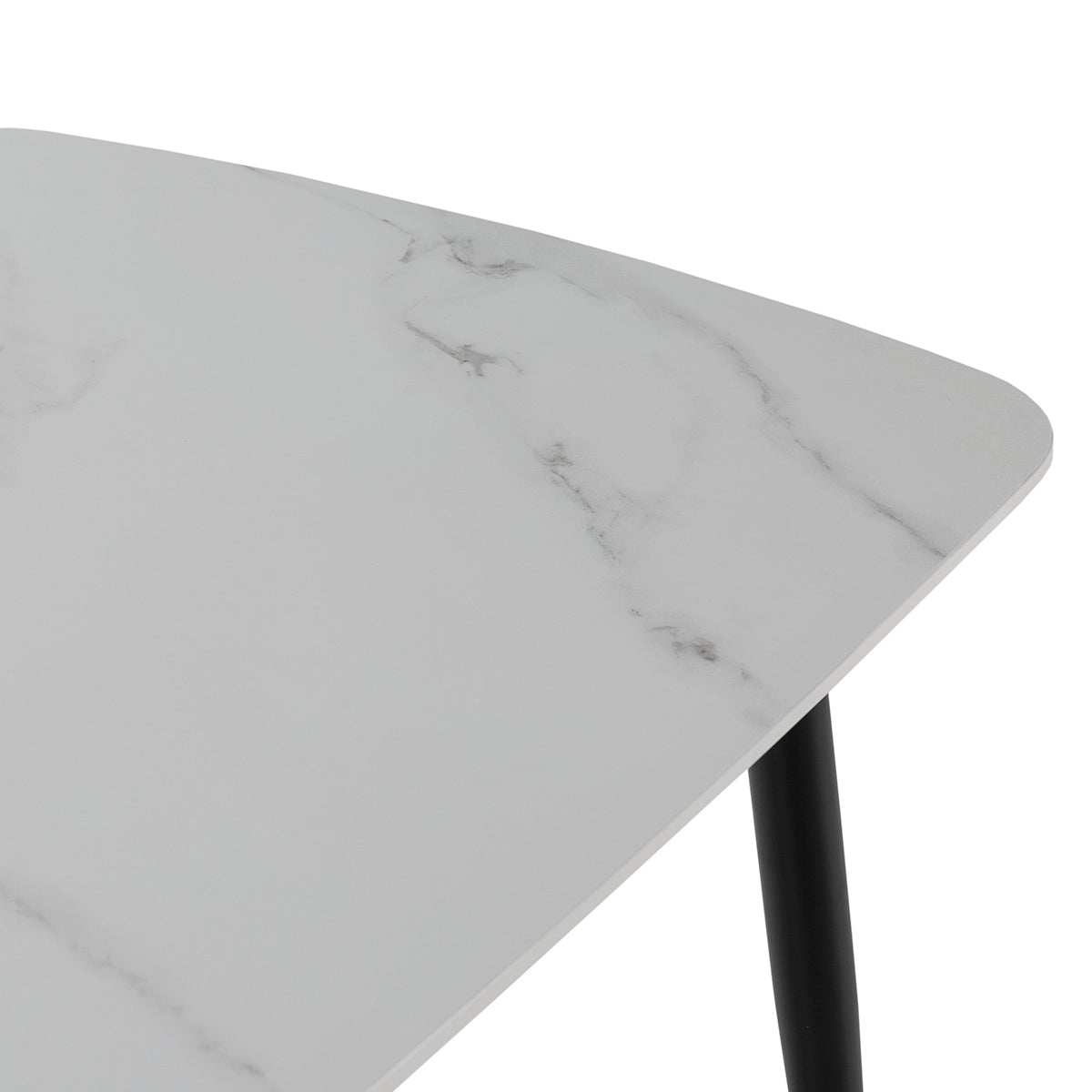 Mesa de comedor de porcelánico y metal Canillas