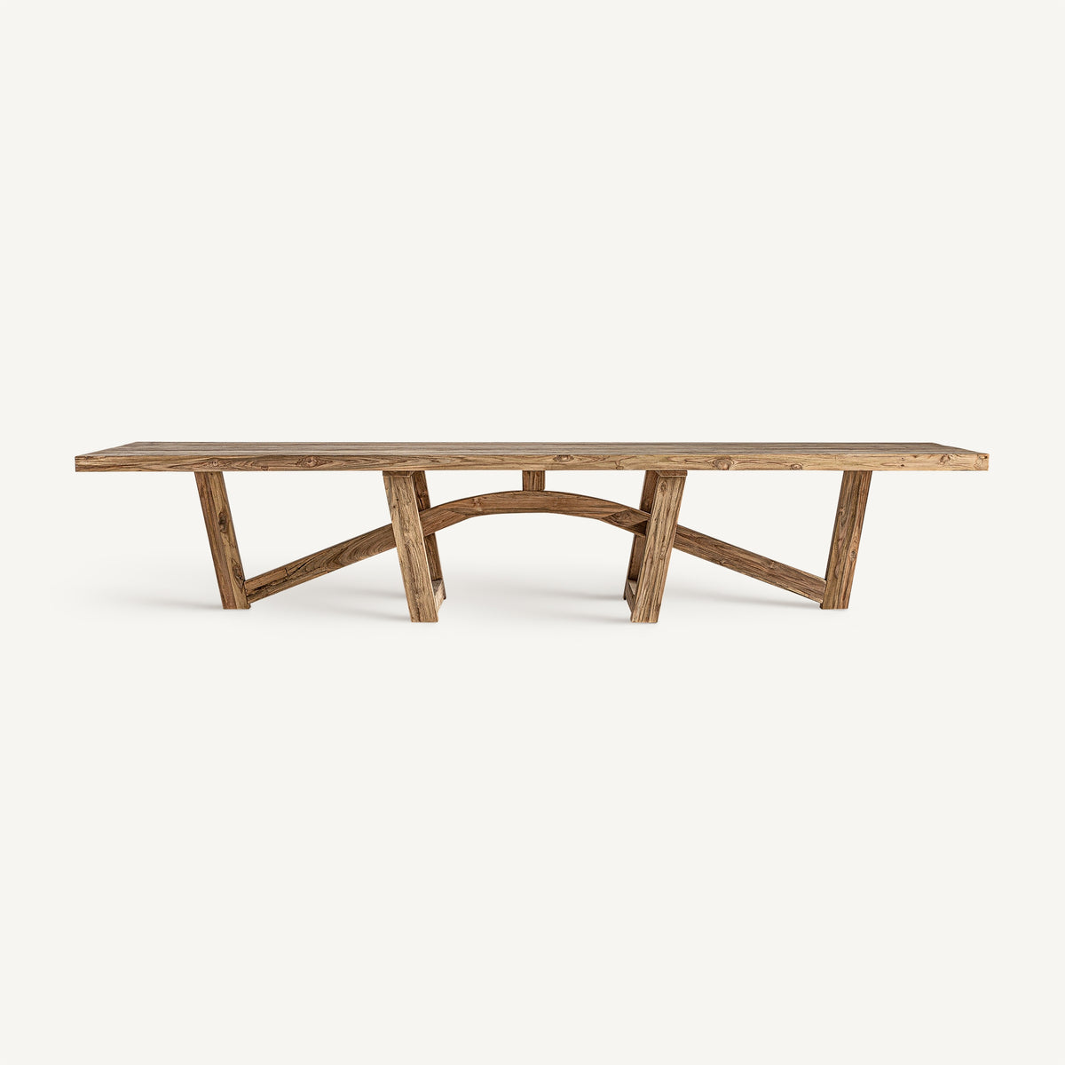 Mesa de comedor de teca reciclada Picena