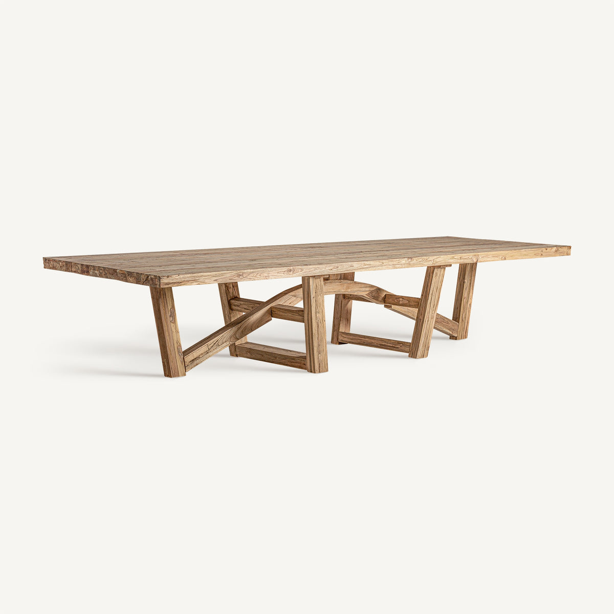 Mesa de comedor de teca reciclada Picena