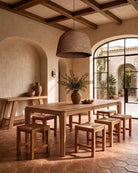 Mesa de comedor de teca reciclada Daoen
