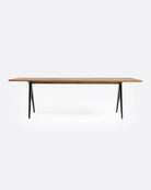 Mesa de comedor de teca reciclada y hierro Liku