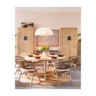 Mesa de comedor redonda de teca para exterior Marvão