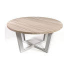 Mesa de comedor redonda de teca para exterior Marvão