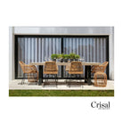 Mesa de comedor de exterior grafito y teca 300 cm Salobreña