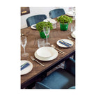 Mesa de comedor de roble y hierro negro Setenil