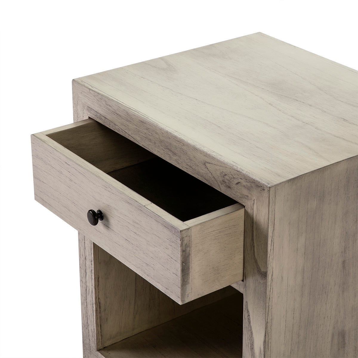 Mesita de noche de madera Adelfia