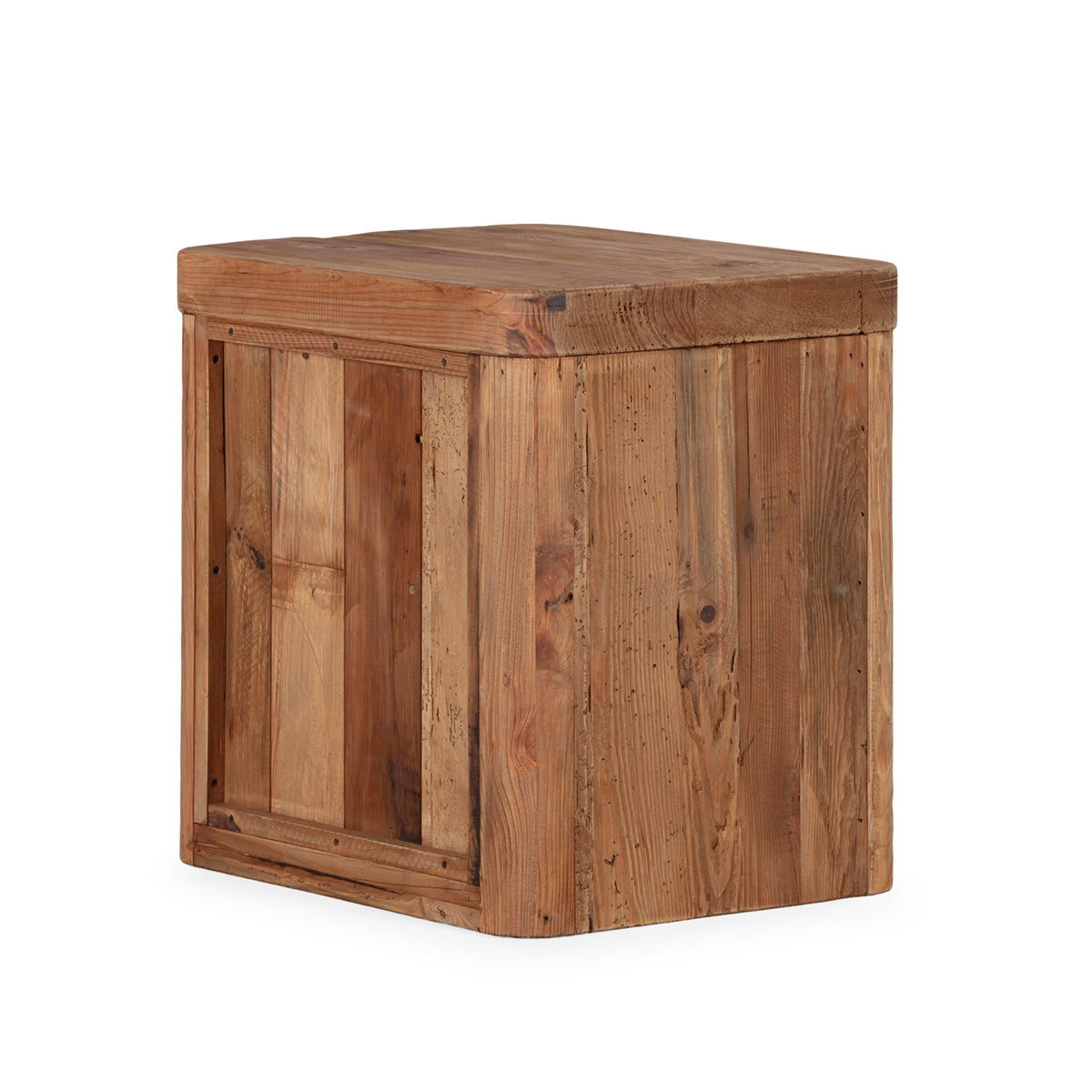 Mesita de noche de madera de pino recuperado Almuñécar