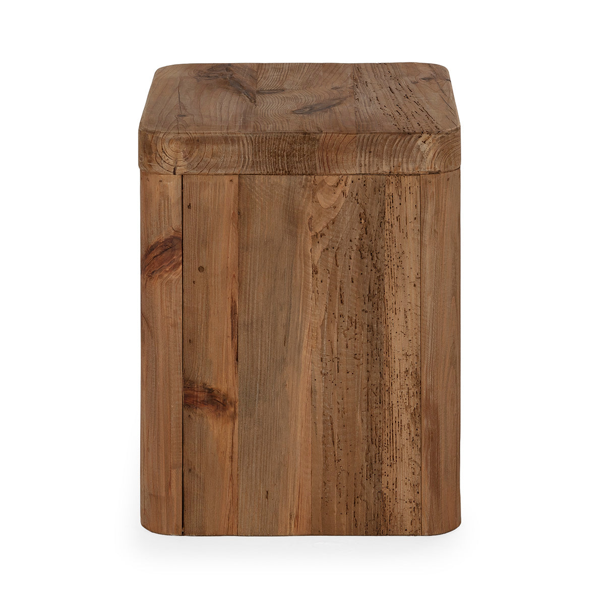 Mesita de noche de madera de pino recuperado Novelda