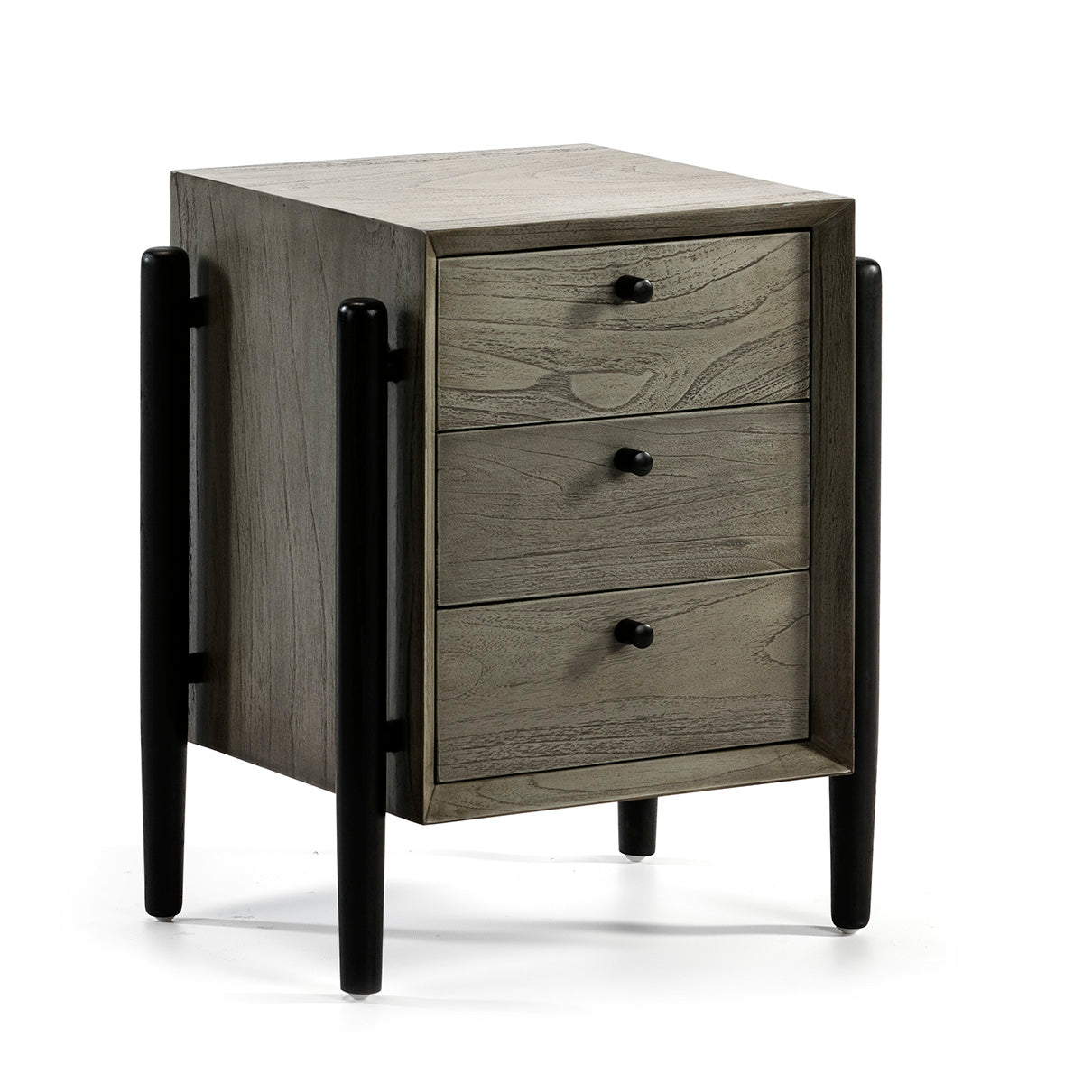 Mesita de noche de madera Parla
