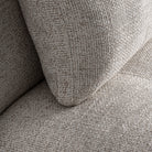 Módulo central de sofá tapizado y teca Ferragudo beige
