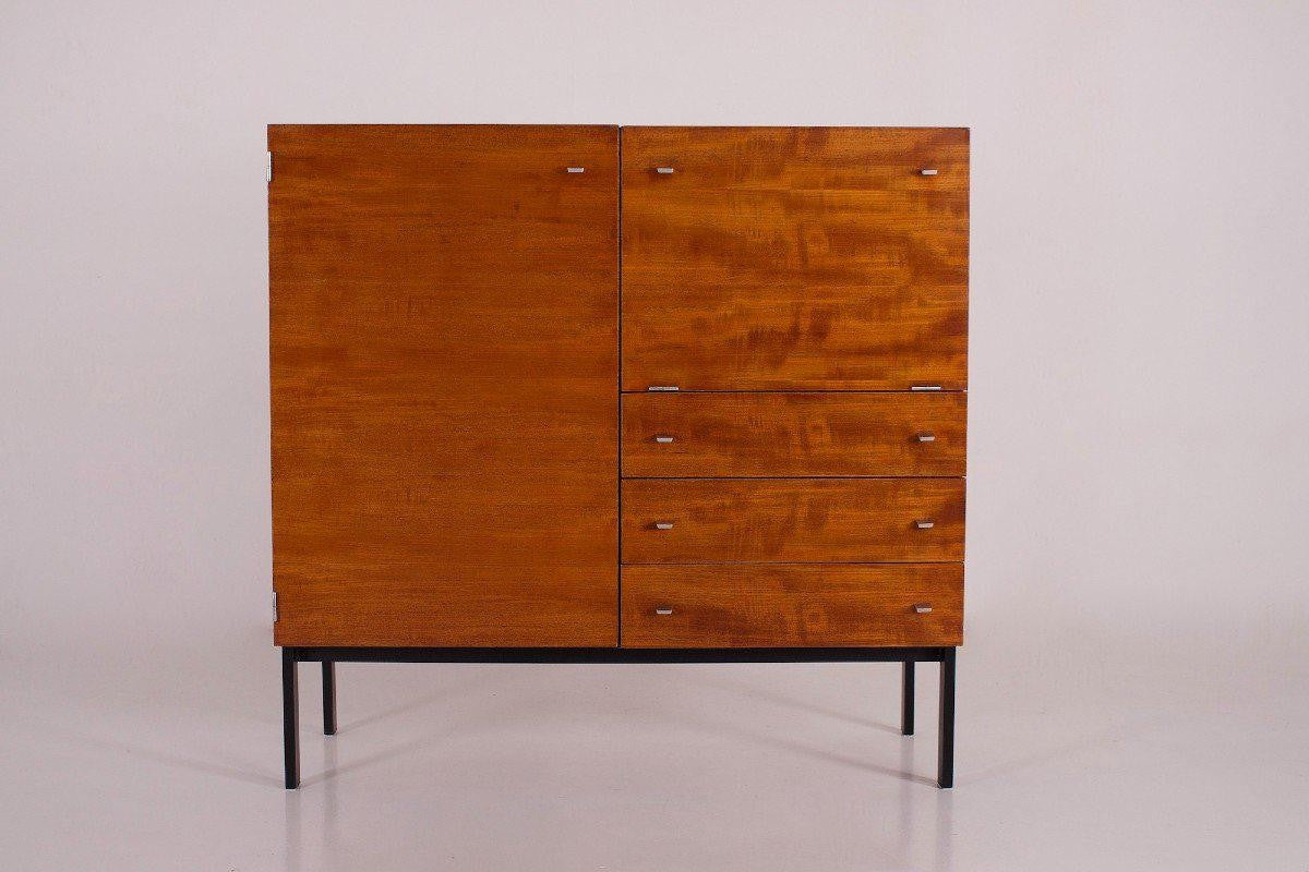 Mueble bar secreter vintage 1293 de Pierre Guariche para Meurop