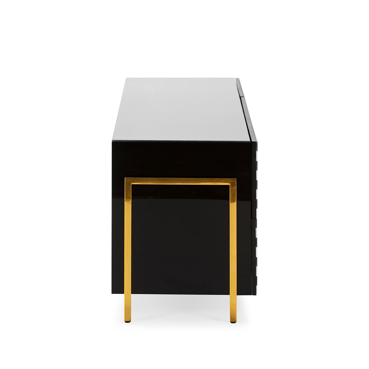Mueble de TV de cristal y acero Paranhos