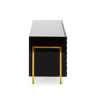 Mueble de TV de cristal y acero Paranhos