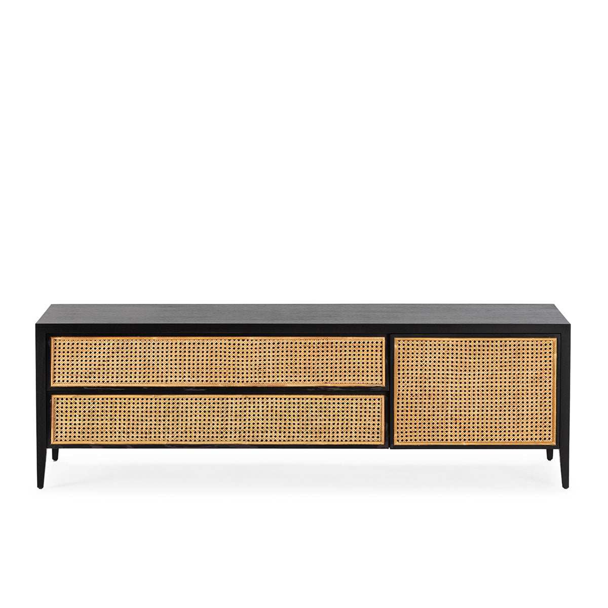 Mueble de TV de madera de cedro y ratán Potenza