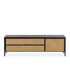 Mueble de TV de madera de cedro y ratán Potenza