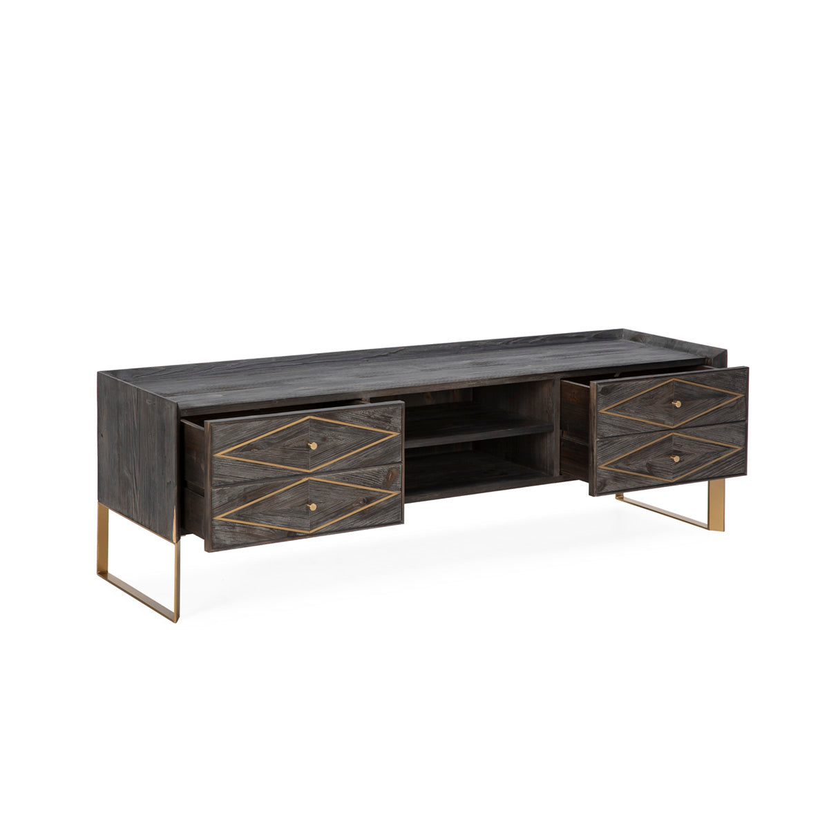 Mueble de TV de madera y metal Budva