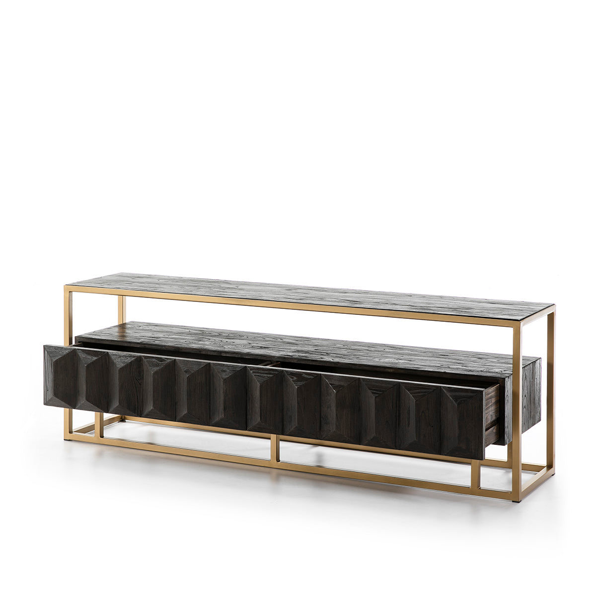 Mueble de TV de madera y metal Ponza
