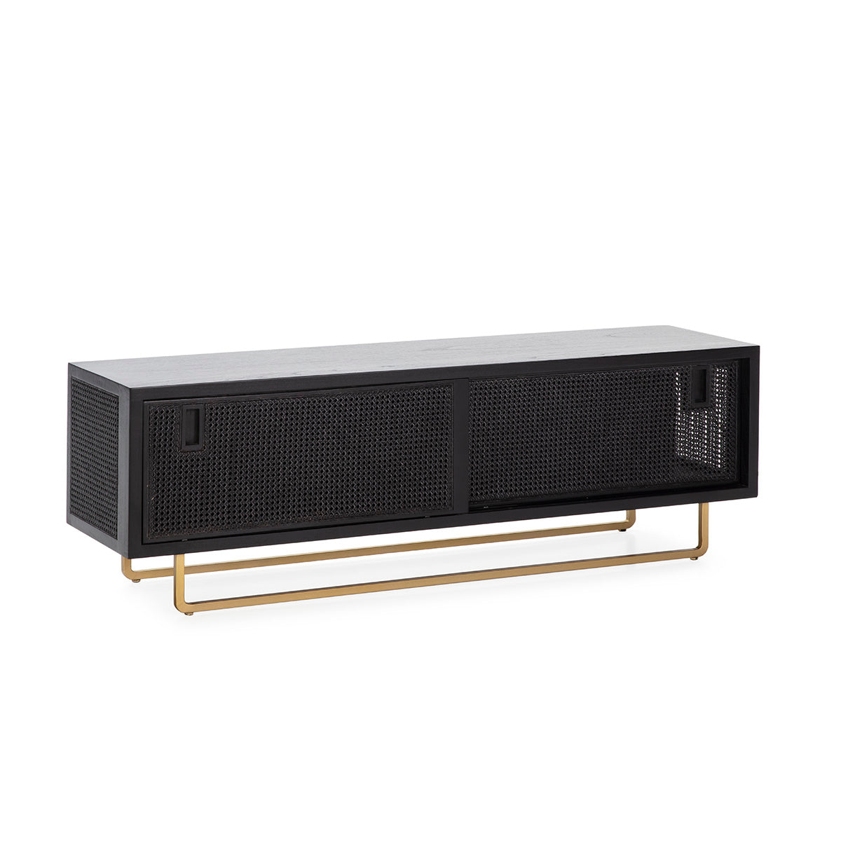 Mueble de TV de madera y ratán Amora
