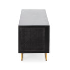 Mueble de TV de madera y ratán Amora