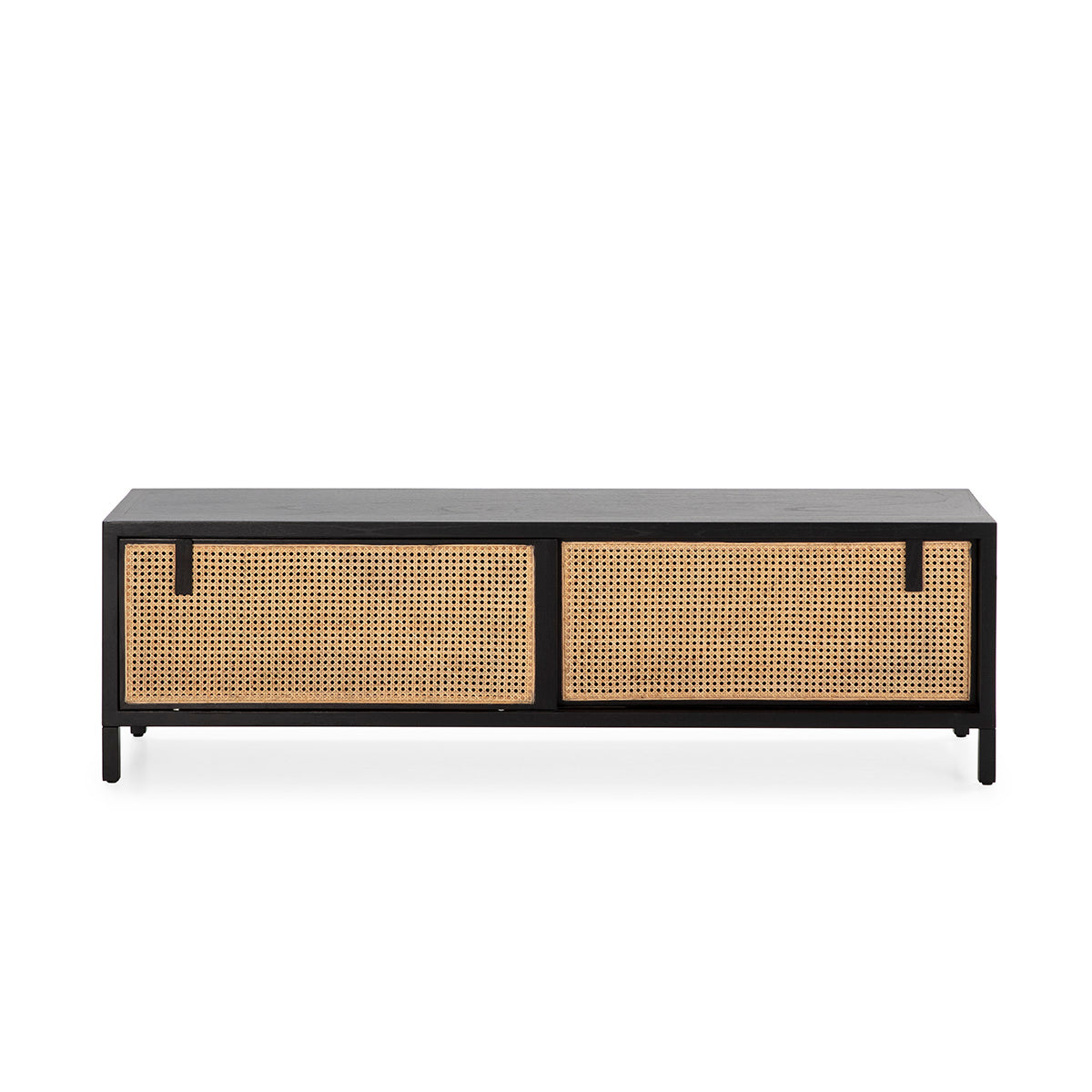Mueble de TV de madera y ratán Canillejas