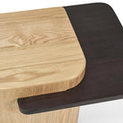 Mesa auxiliar con 1 balda oscura de álamo macizo Ruiyun