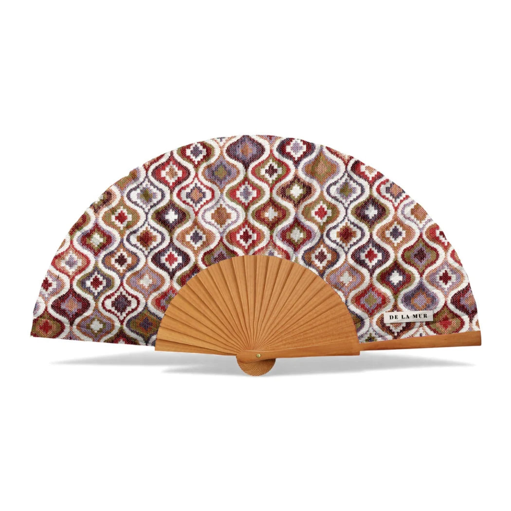 Abanico con Funda Onda - #pino_y_jacaranda#