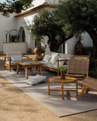 Alfombra Redonda de Interior y Exterior Strata - #pino_y_jacaranda#