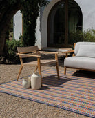 Alfombra Redonda de Interior y Exterior Strata - #pino_y_jacaranda#