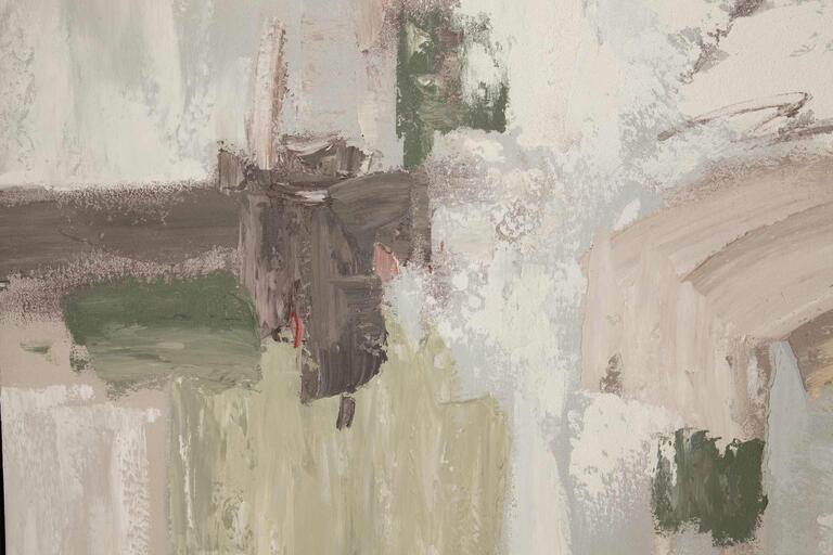 Cuadro Abstracto Sereno - #pino_y_jacaranda#