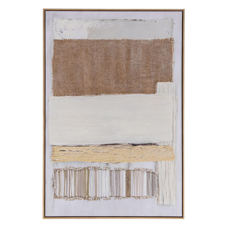 Cuadro Abstracto Textura Natural - #pino_y_jacaranda#