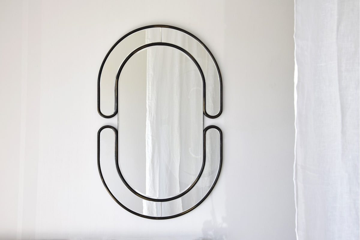 Espejo Decorativo Novara Oval - #pino_y_jacaranda#