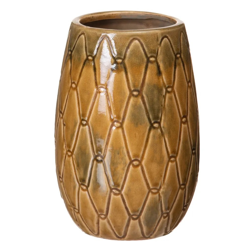 Jarrón Ámbar Artesanal - #pino_y_jacaranda#